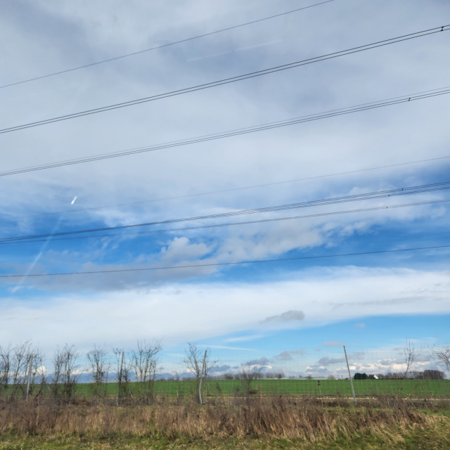 프랑스 고속도로 2월 풍경