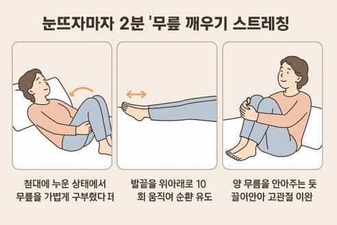 눈뜨자마자 2분 ‘무릎 깨우기 스트레칭’