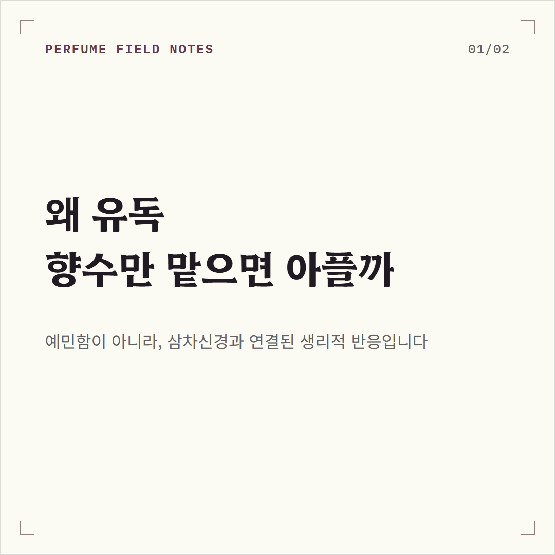 향수 두통 원인 이미지