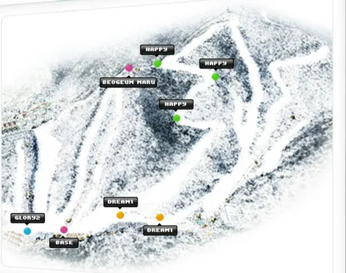 O2리조트 스키장 슬로프