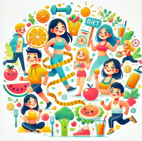 다이어트와 음식 관련 이미지