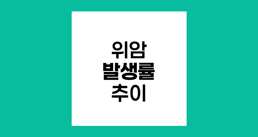 위암 발생률 추이와 최신 통계