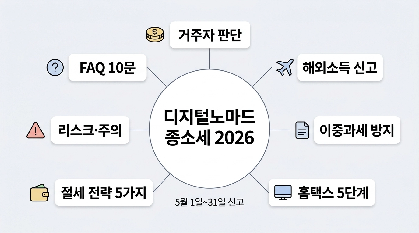 디지털노마드 종합소득세 신고 핵심 7가지 요약 인포그래픽