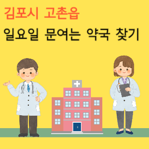 김포시 고촌읍 일요일 문여는 약국 찾기