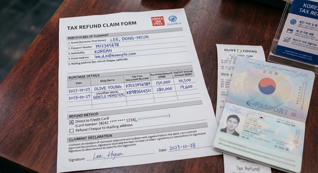 tax refund claim form