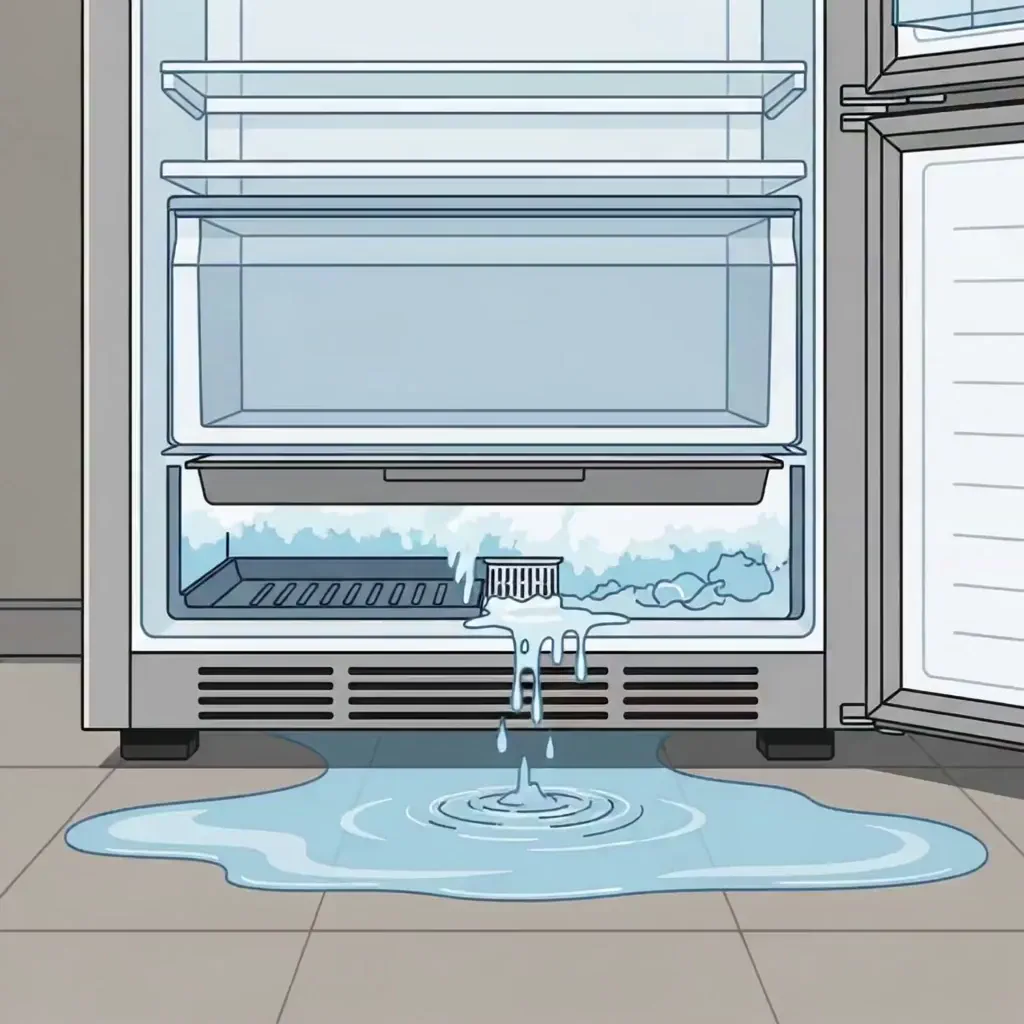 냉장고 바닥 물고임