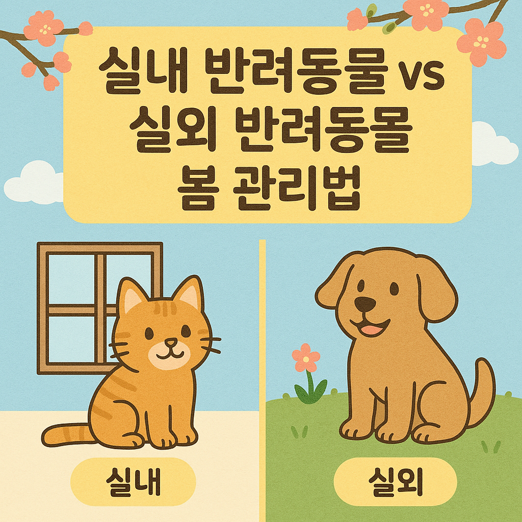 실내 VS 실외 반려동물 봄 관리법