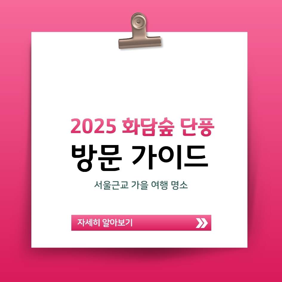 2025 화담숲 단풍 후기 및 방문 꿀팁 이미지｜서울근교 가을 단풍 여행 리뷰