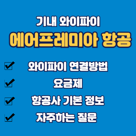 에어프레미아 기내 와이파이