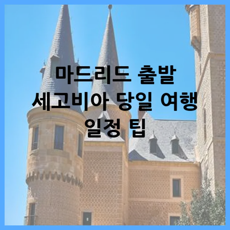 마드리드 출발 세고비아 당일 여행 일정 팁