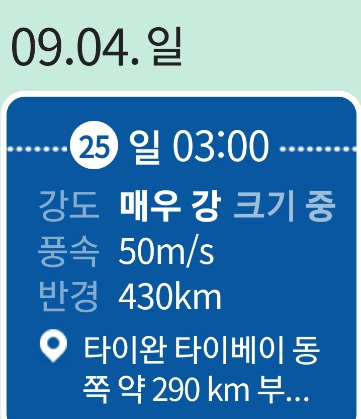 태풍 힌남노 경로