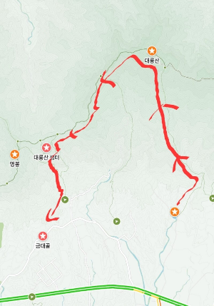 대룡산 등산지도