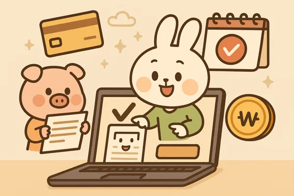 공제 항목별 자료 조회 화면 캡처 예시