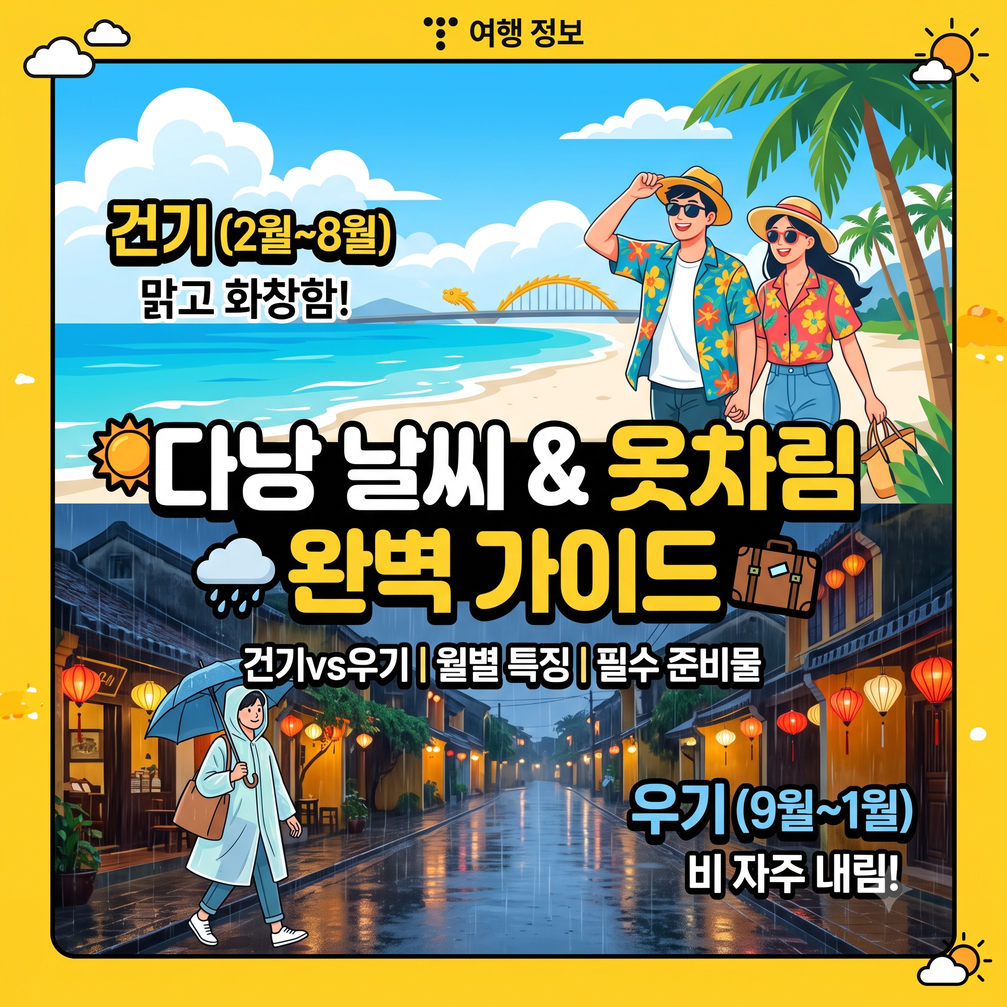 성공적인 여행을 위한 베트남 다낭 날씨 건기 우기 및 월별 옷차림 완벽 가이드