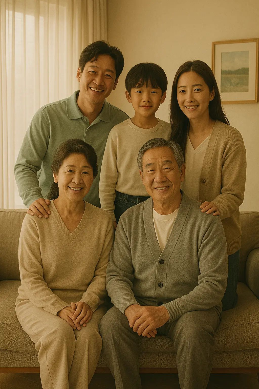 Warm visual representing emotional Korean family TV dramas 따뜻한 감성의 한국 가족 드라마 분위기 이미지