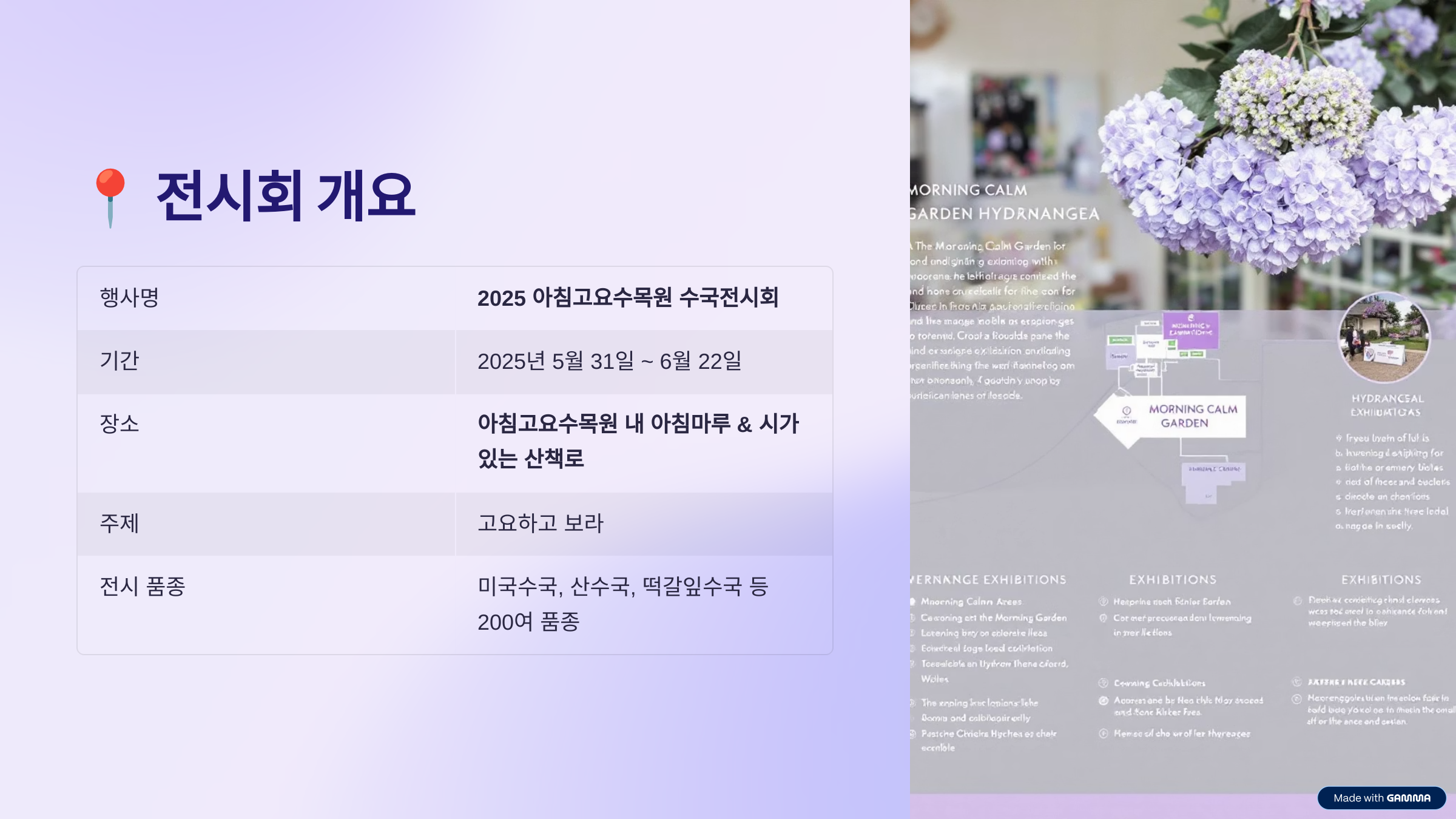 아침고요수목원 수국전시회 축제 일정 총정리