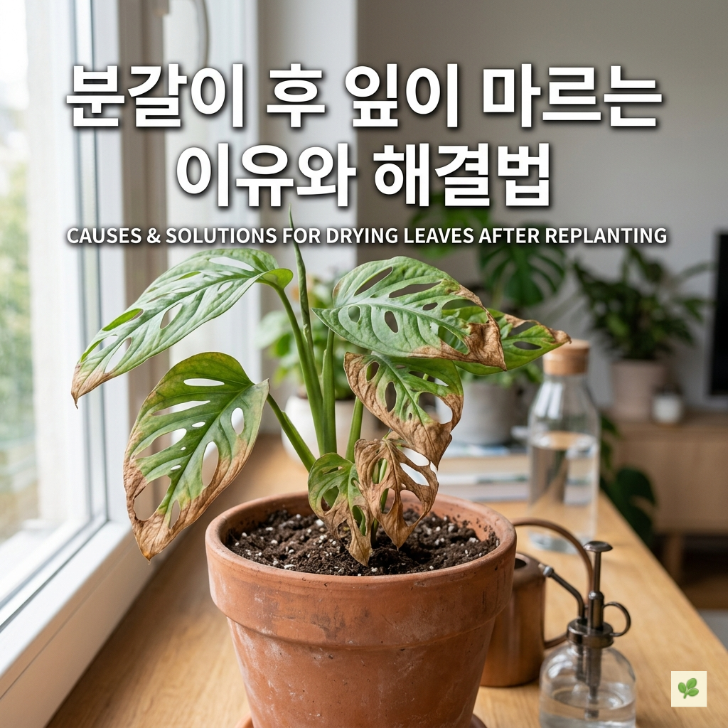 분갈이 후 잎이 마르는 이유와 해결법