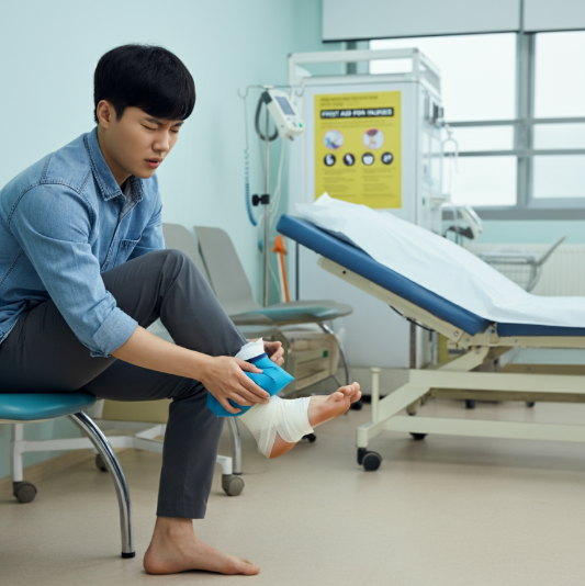 부상으로 인한 부종