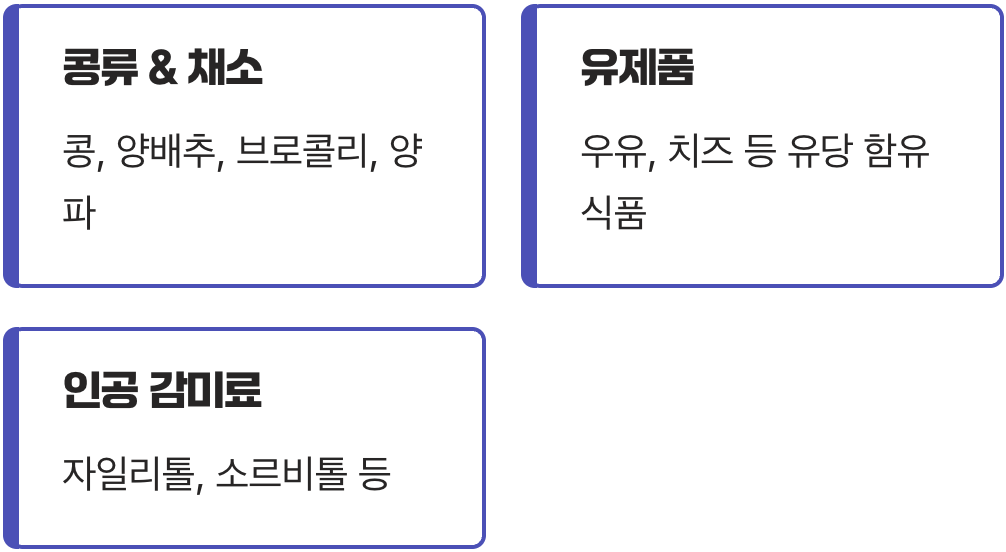 '가스 공장'의 원료가 되는 음식들