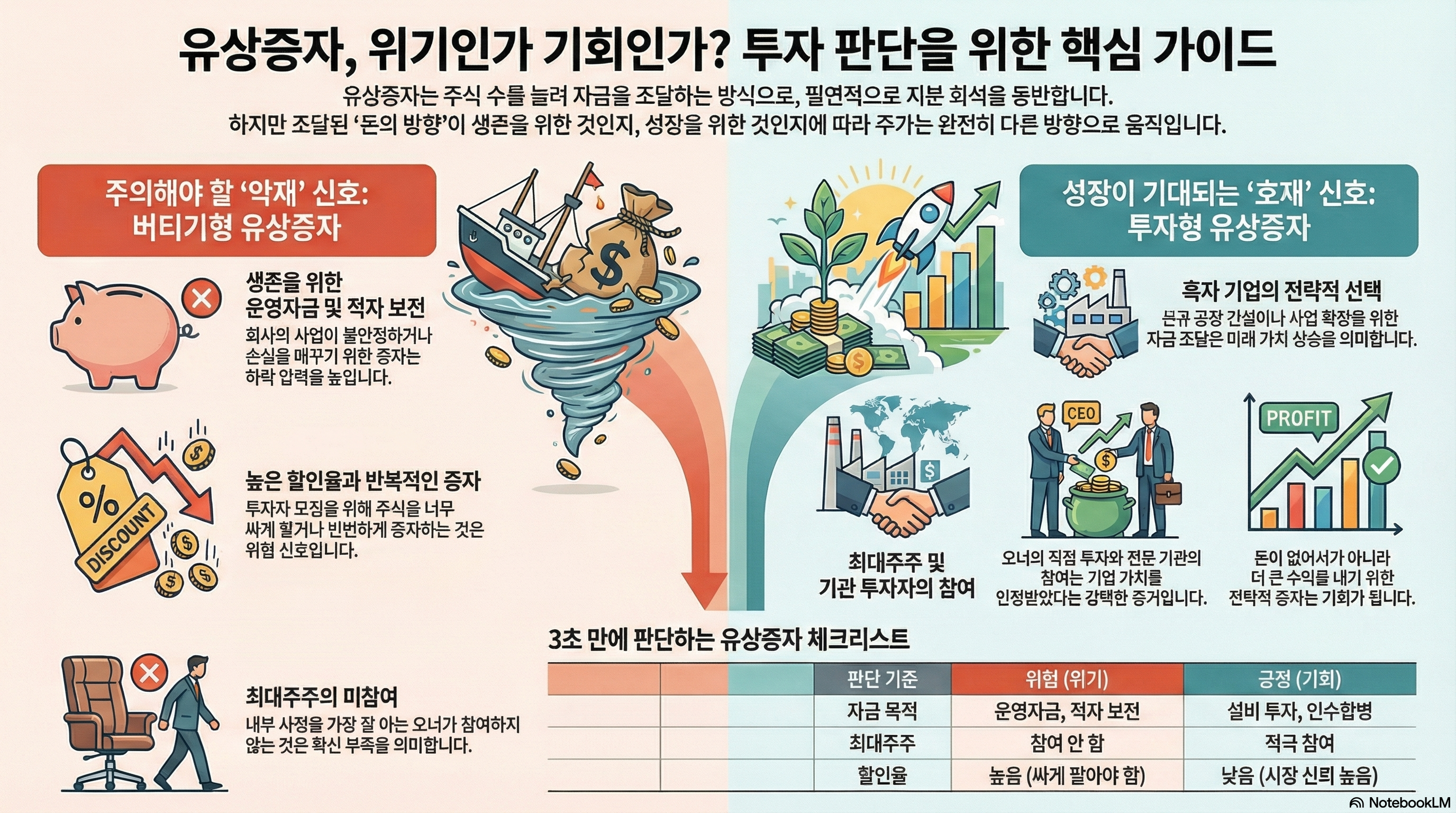 유상증자 뜻과 호재,악재 구분법
