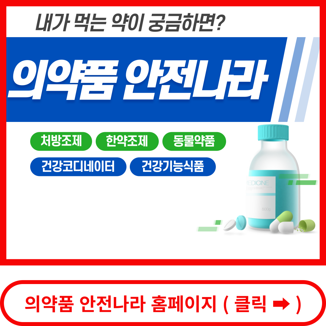 의약품 안전나라 홈페이지