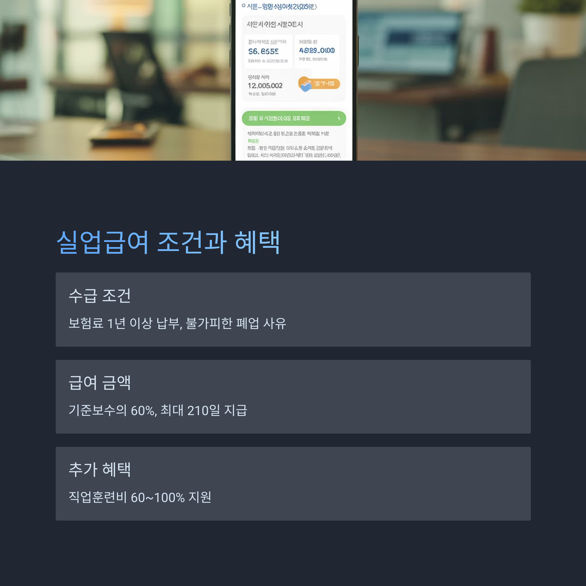 자영업자 실업급여 조건과 수급