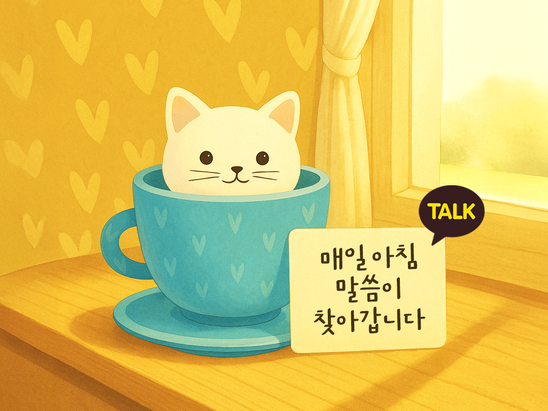 매일 아침 말씀이 찾아갑니다. 피어나네가 카톡으로 전하는 말씀카드 신청 방법