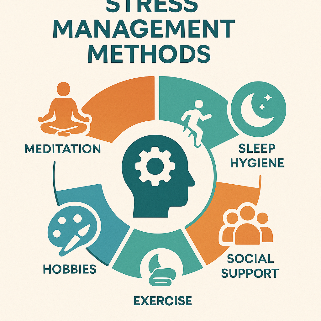 스트레스 관리 방법 다이어그램 (Stress Management Methods)
