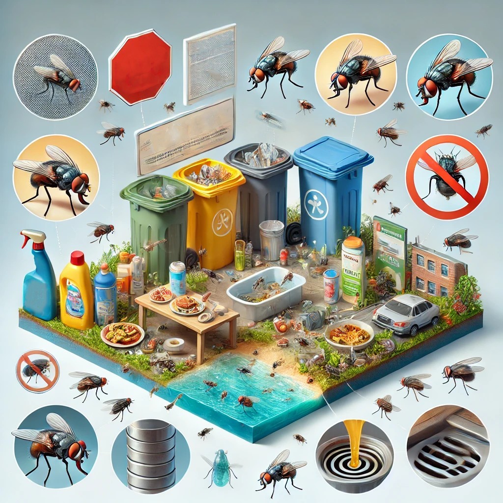 파리가 많이 발생하는 곳의 사진