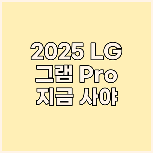 2025 LG 그램 Pro AI, 왜..