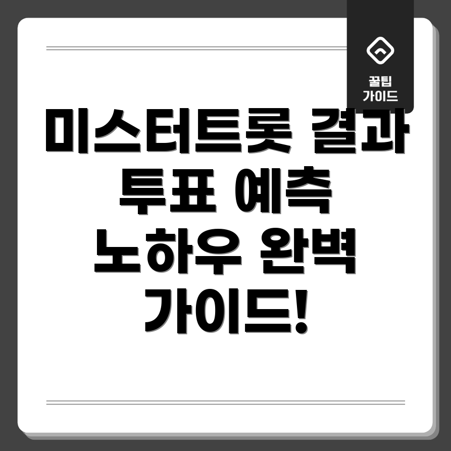 미스터트롯 투표 결과