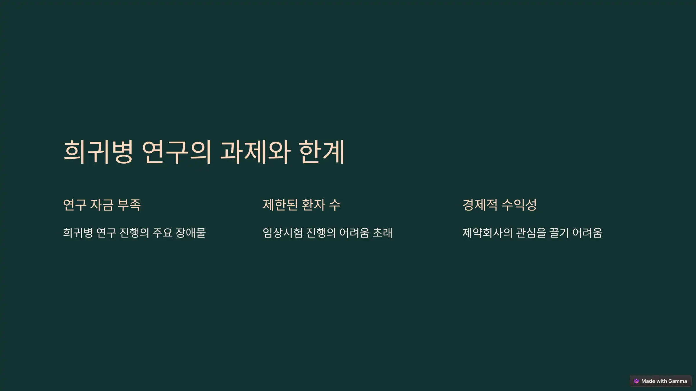 희귀병 연구의 현재와 미래