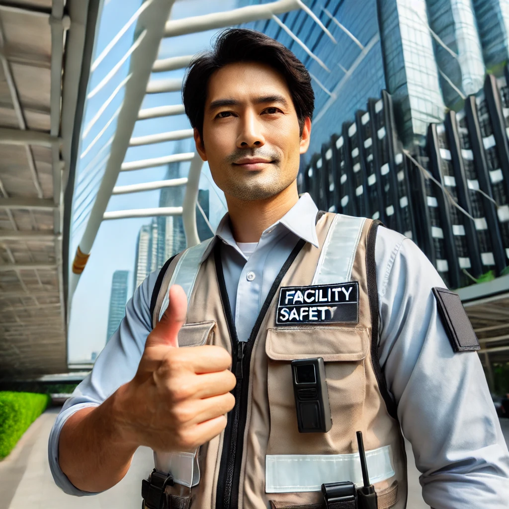 남성 건물 소방 안전관리자 자신감