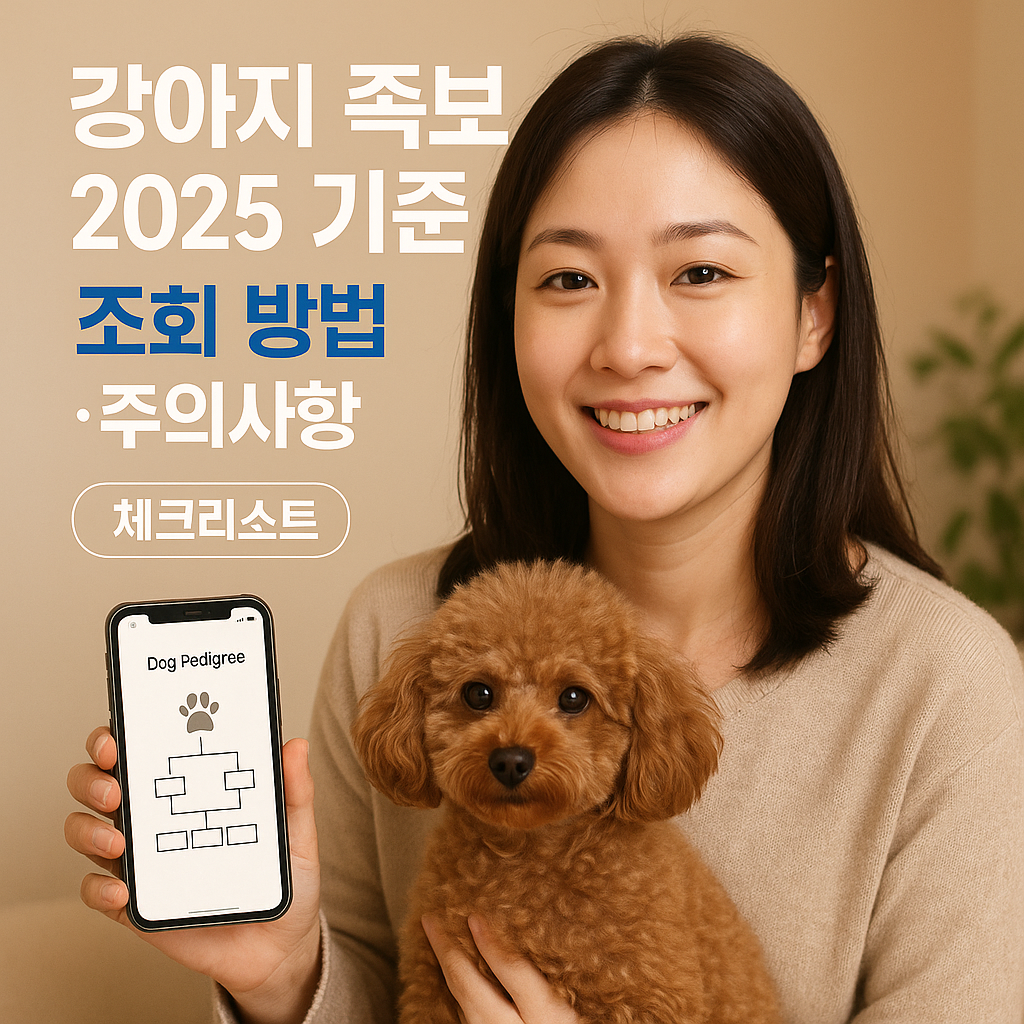 강아지 족보 2025 기준 – 조회 방법·주의사항 체크리스트