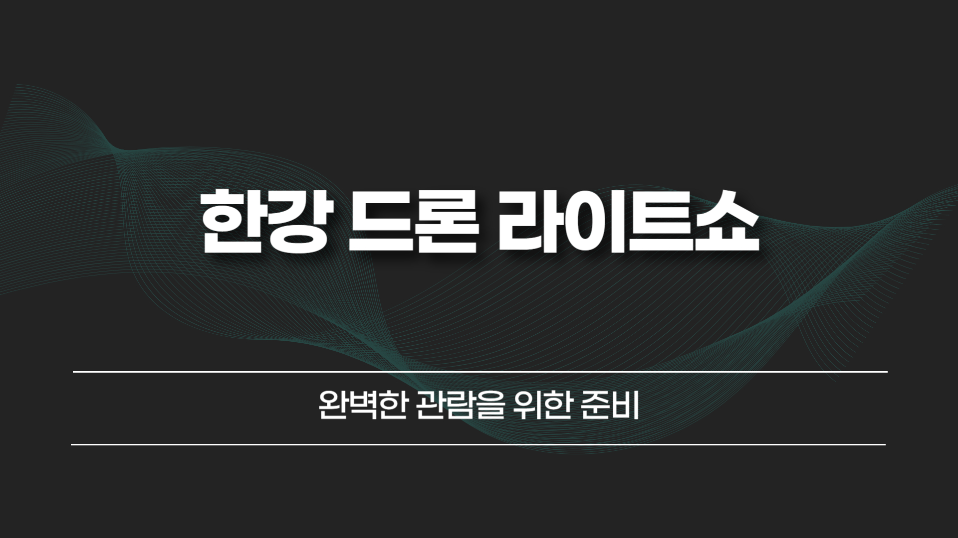 한강 드론 라이트쇼, 완벽한 관람을 위한 준비