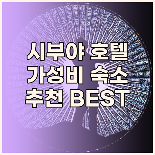 도쿄 시부야 호텔 추천 가성비 숙소부