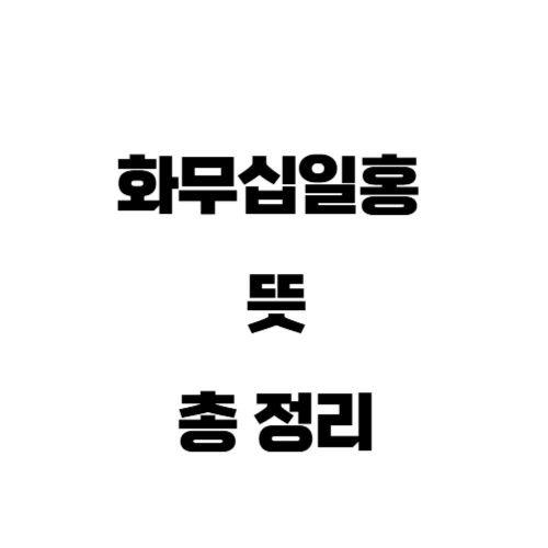 화무십일홍 뜻