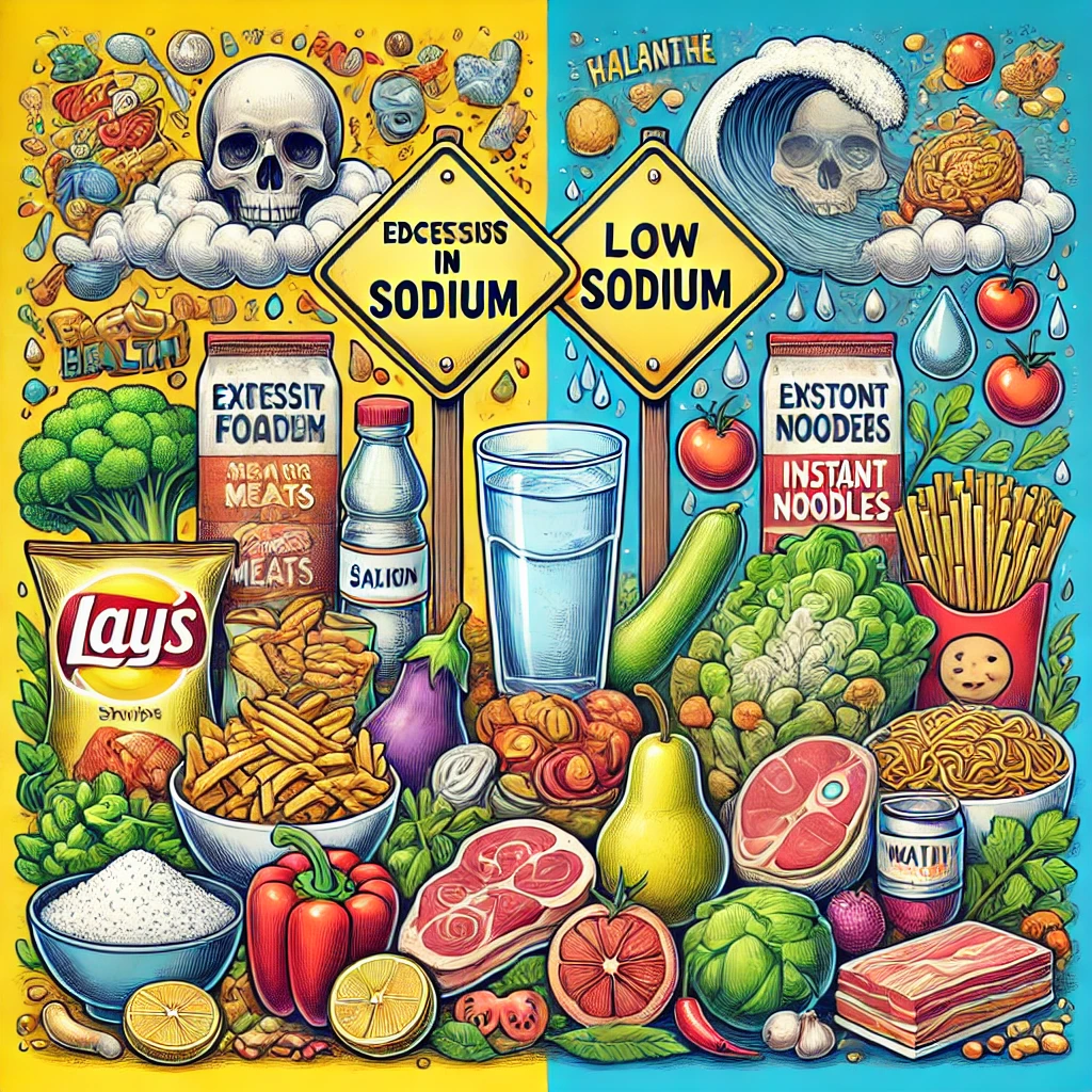 나트륨과다섭취시 위험한 이미지