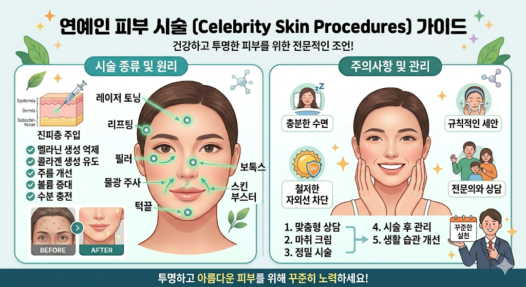 연예인 피부 관리 (시술 효과, 비용 현실, 관리 기준)
