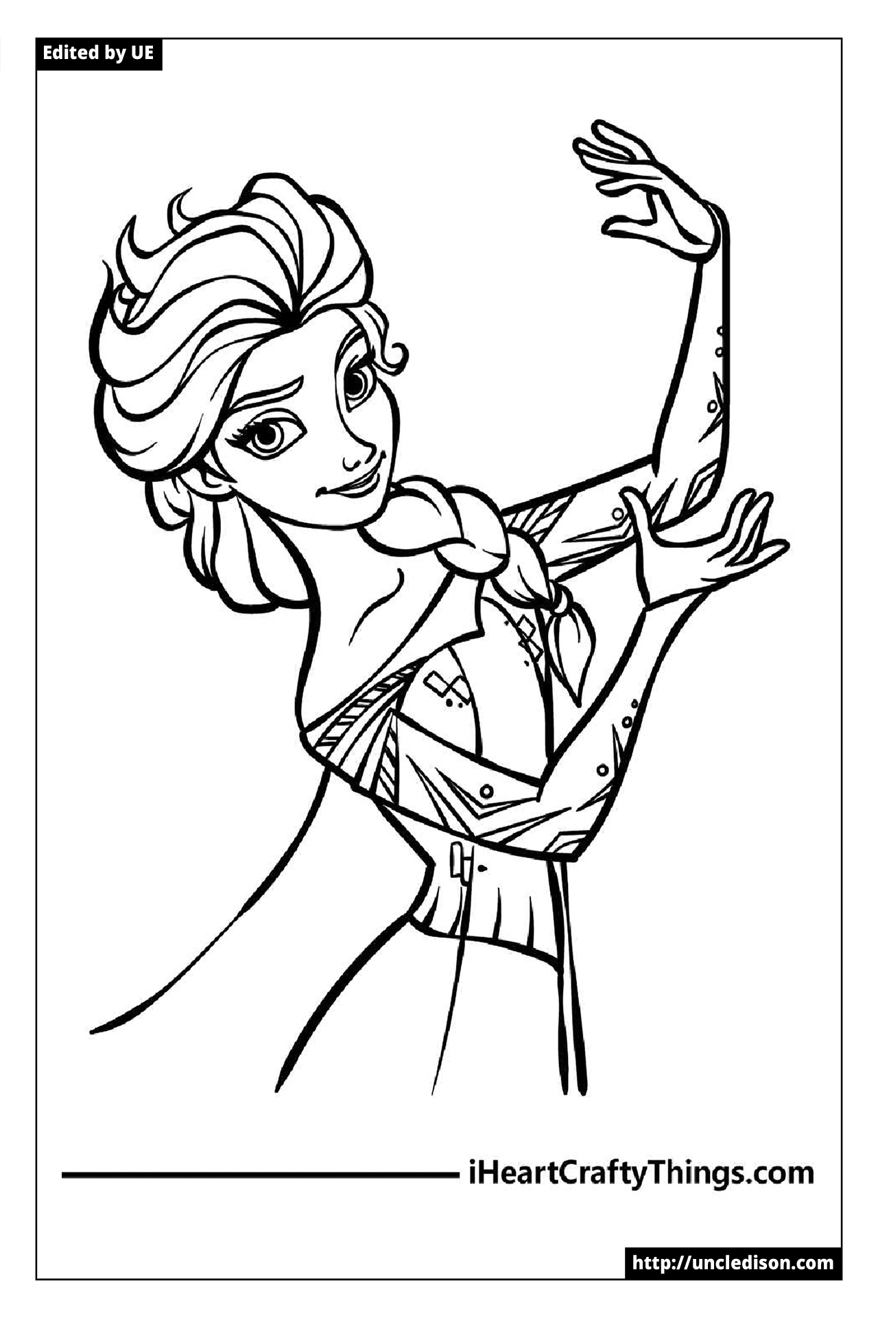 엘사 색칠공부 도안