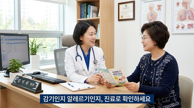 꽃가루 알레르기 비염 감기 구별 진료"