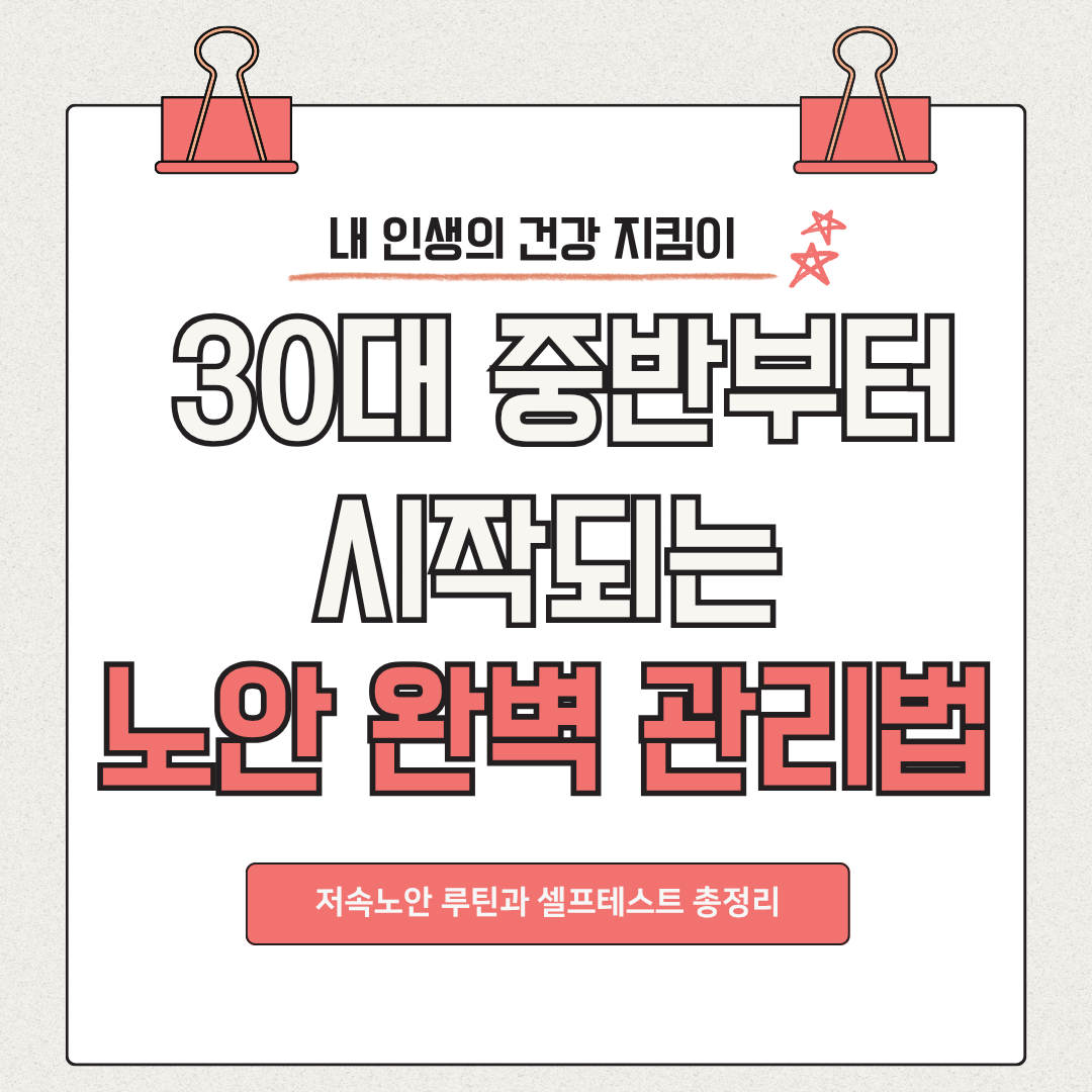 노안 완벽 관리법