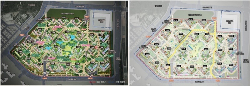 철산자이 더 헤리티지(철산주공 재건축) 단지 배치도