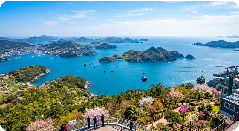 통영: 푸른 바다와 섬들이 만들어내는 환상적인 풍경