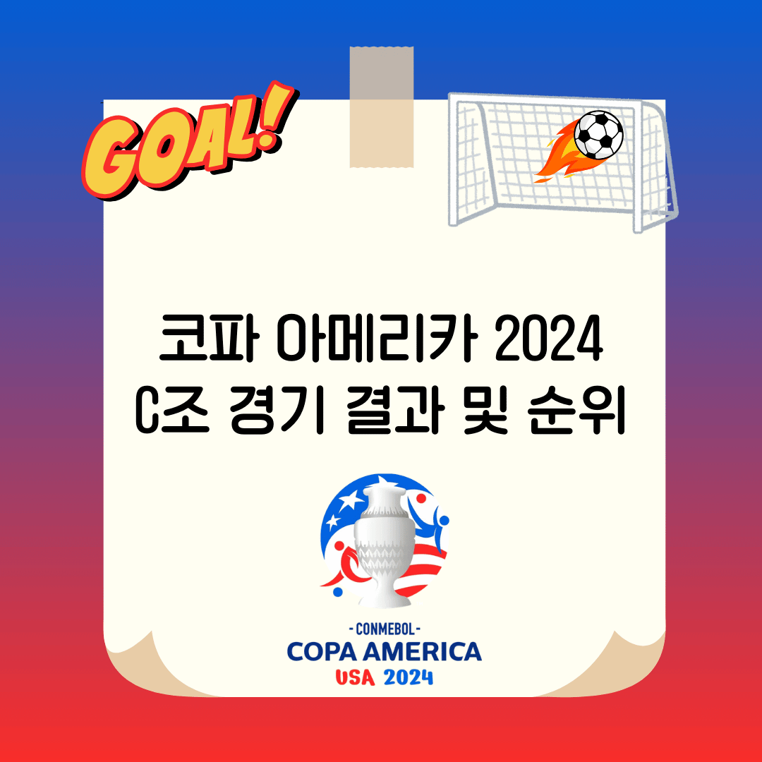 코파 아메리카 2024 C조 경기 결과 및 순위