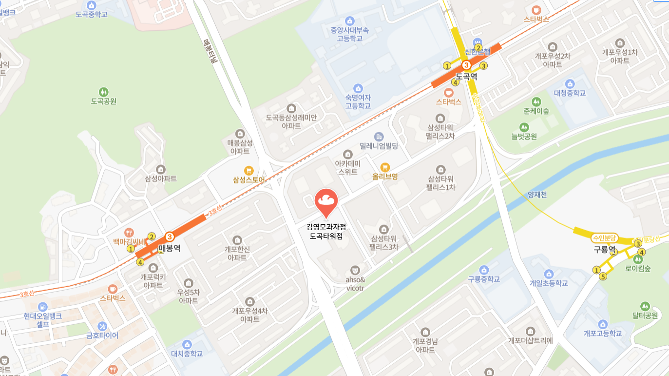 김영모 제과점 지도맵 바로가기