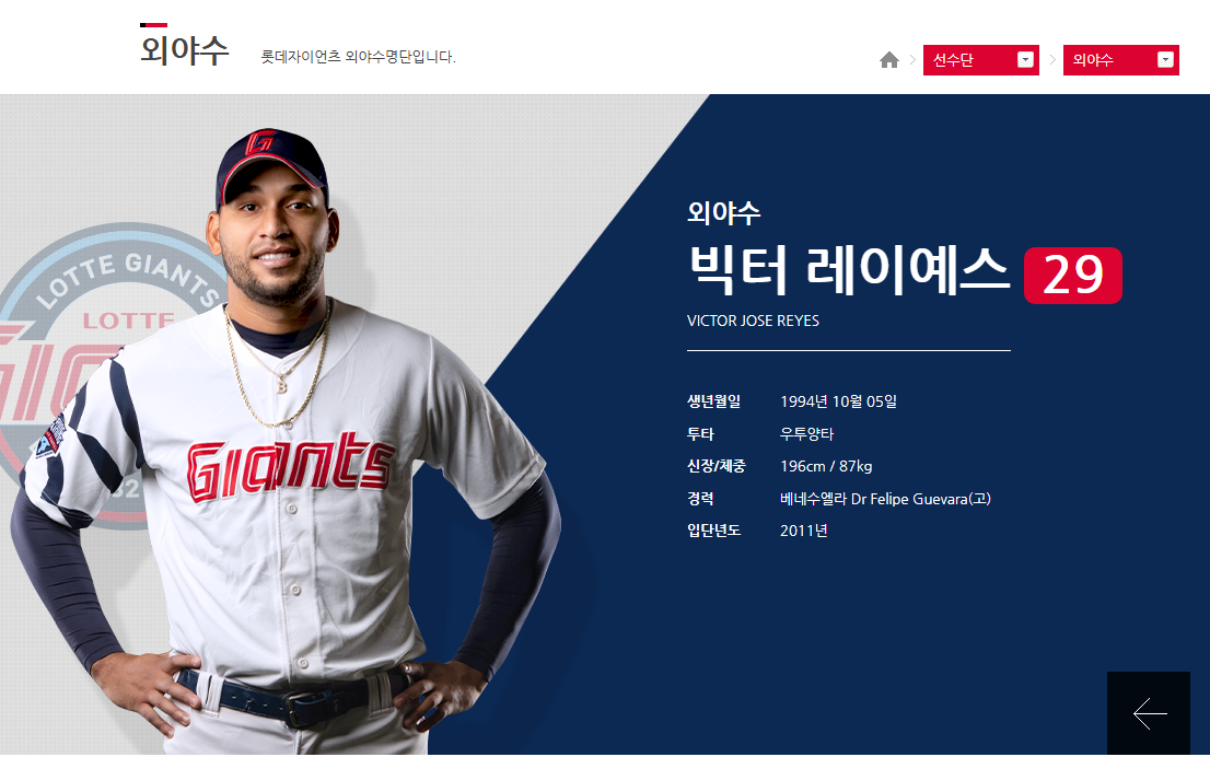 롯데 용병타자 레이예스