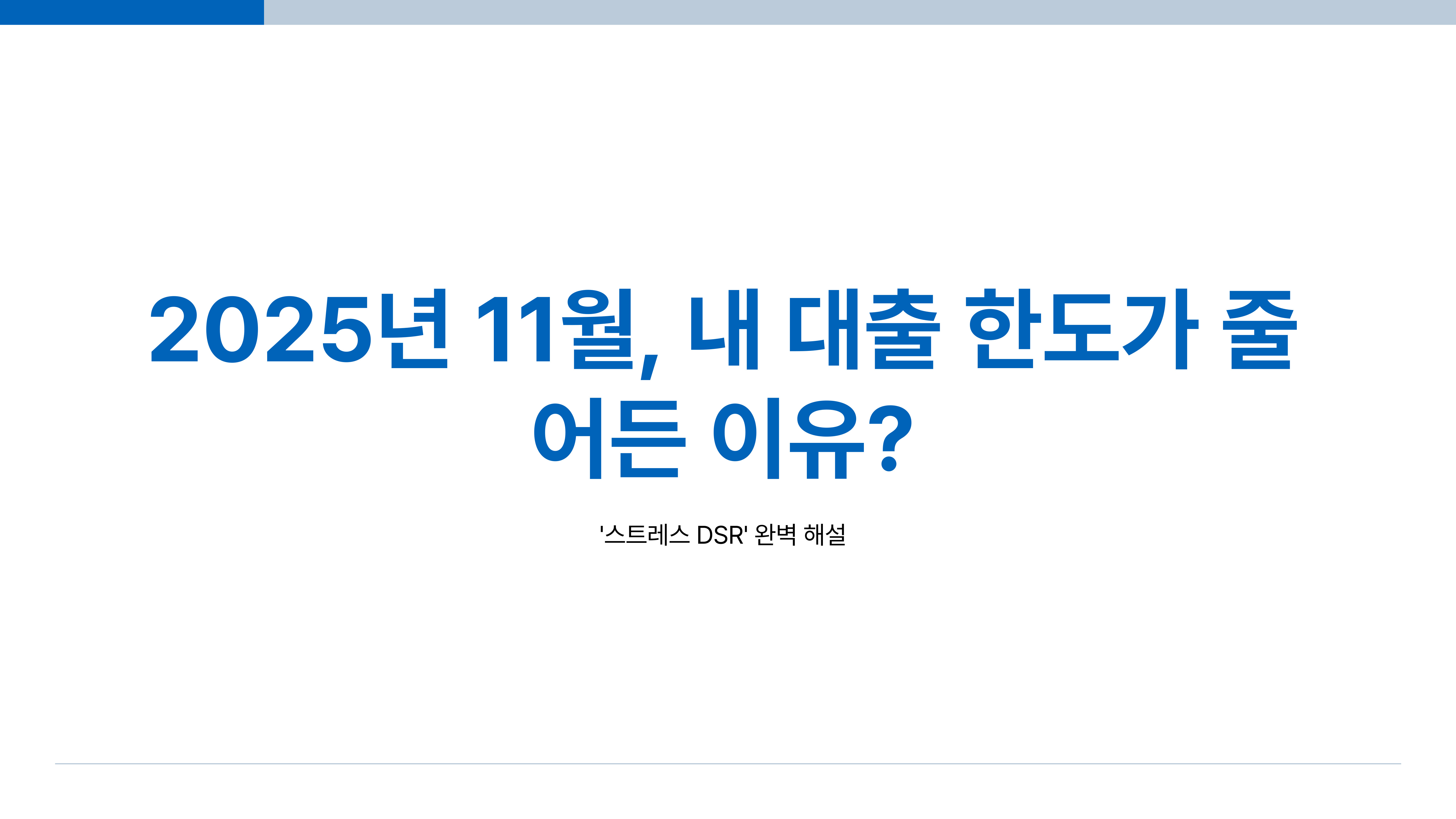 dsr-대출