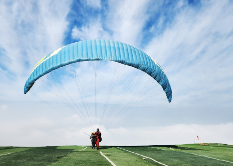 단양 패러글라이딩 이륙 직전 체험 장면