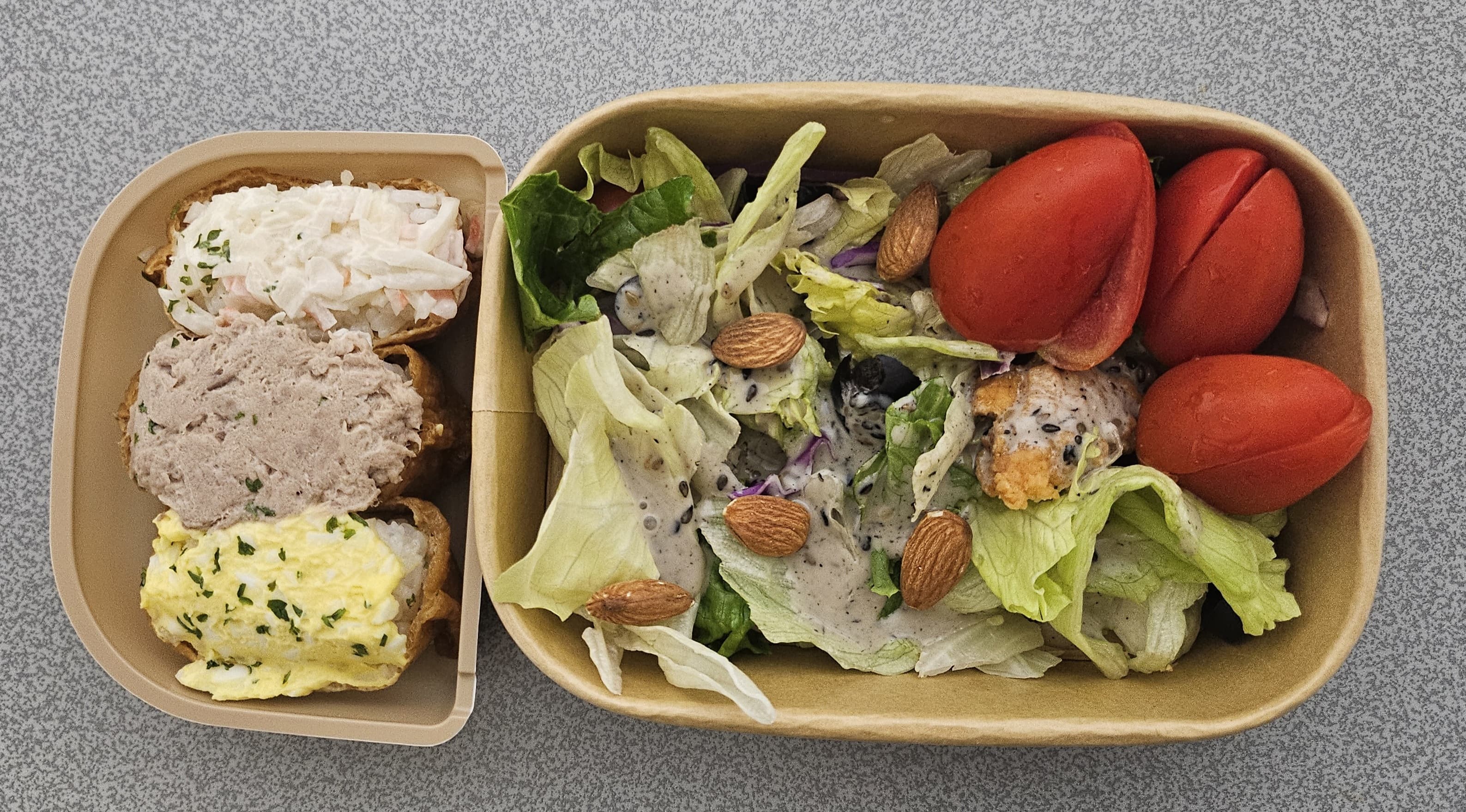 홈플러스 홈플델리 추천 치킨샐러드&토핑유부초밥 후기